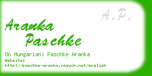 aranka paschke business card